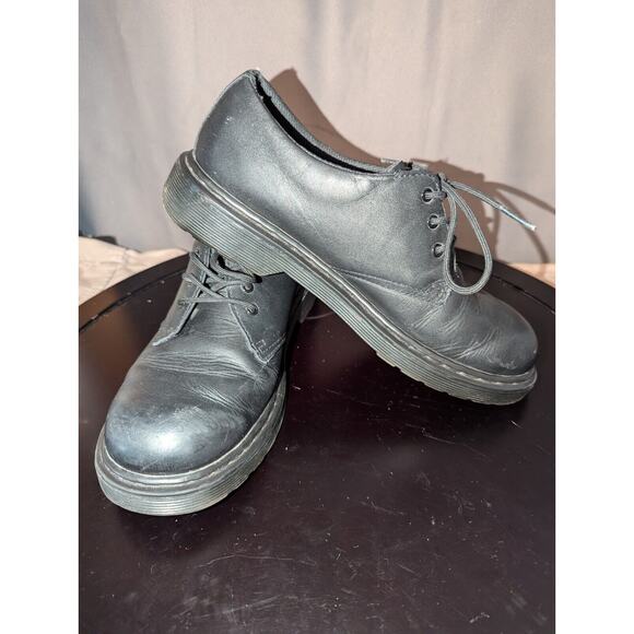 Dr. Martens Shoes Womens 7 Black Leather 1461 Mono Round Toe Oxford Lace Up - Picture 3 of 9